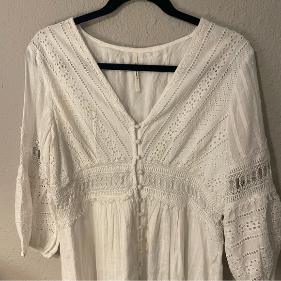 Anthropologie White Midi Dress - Picture 6 of 6